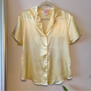 Vintage Silk Pyjama Shirt and Shorts Set - Lingerie